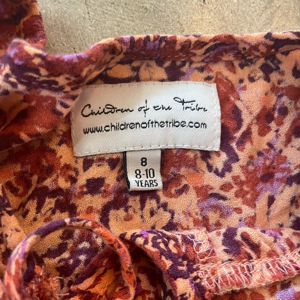 Children of the Tribe luxury Australian brand girls dress floral flowy sz 8/10 - Picture 7 of 11